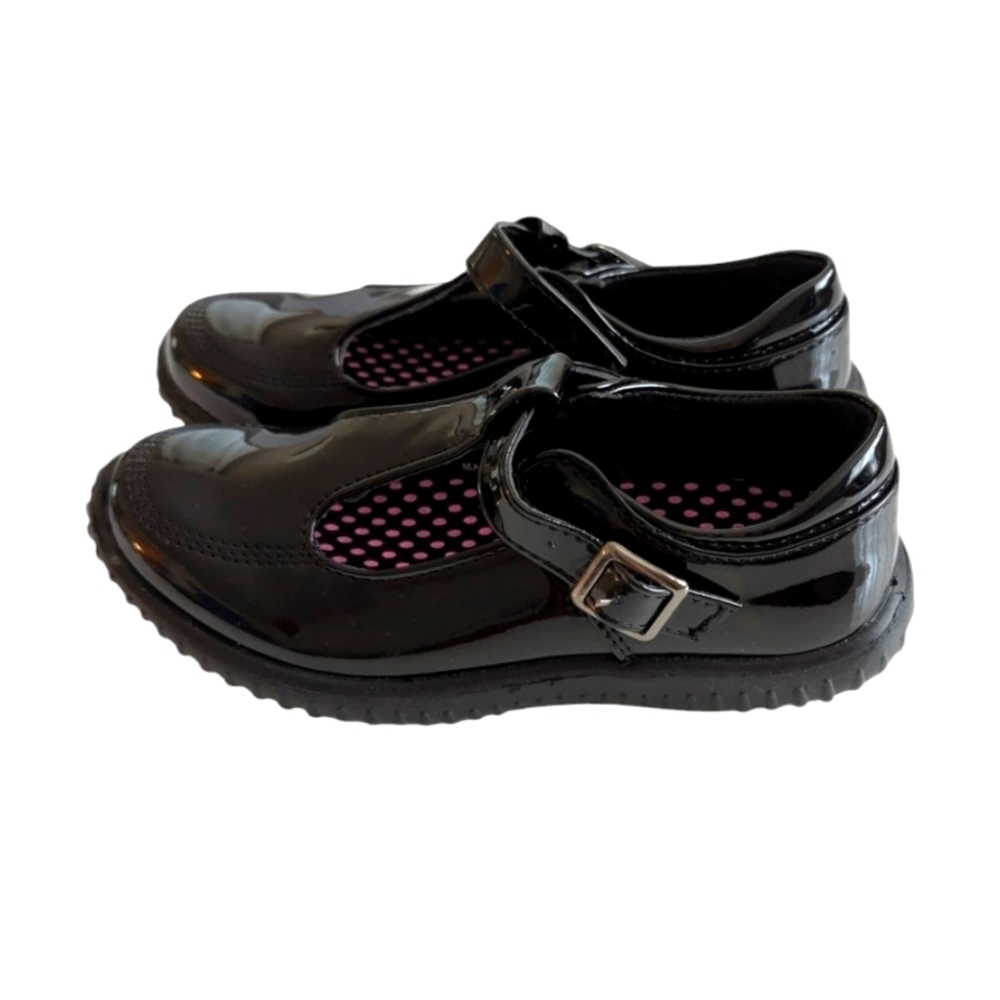 NWOT JABASIC Girls Mary Jane T-Strap School Uniform Flats Shoes Size 13 Black